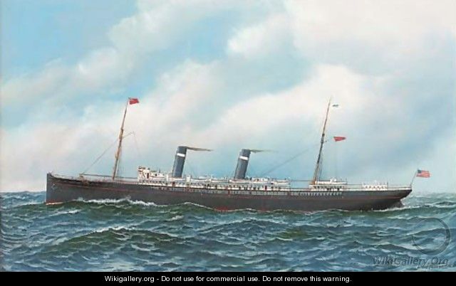 The American liner St. Paul at sea - Antonio Nicolo Gasparo Jacobsen