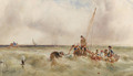 Fishing smacks and other vessels off the coast in a squall - Anthony Vandyke Copley Fielding