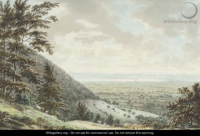An extensive landscape, Gloucestershire, probably Wotton-under-Edge - Anthony Devis