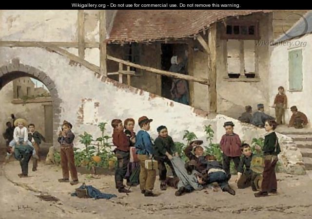 After School Antics - Antoine Edouard Joseph Moulinet