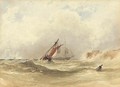 Shipping in rough seas - Anthony Vandyke Copley Fielding