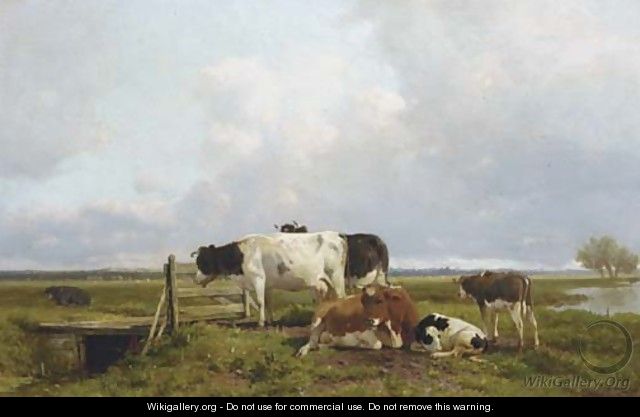 Cattle in an extensive polder landscape - Anton Mauve