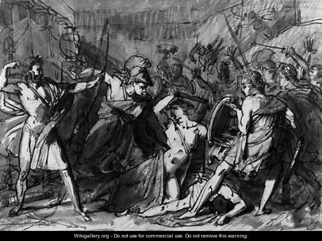 Ulysses killing the suitors of Penelope - Antoine-Jean Gros