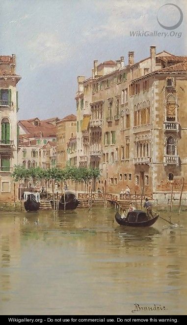 A view on a canal in Venice - Antonietta Brandeis