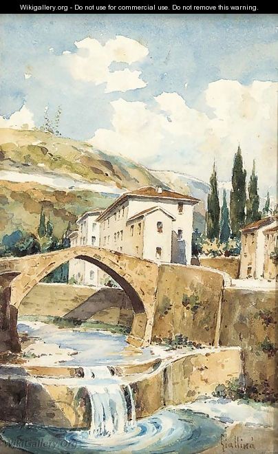 A village by a river in a mountainous landscape - Angelos Giallina
