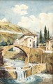 A village by a river in a mountainous landscape - Angelos Giallina