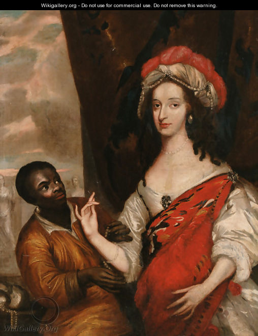 A portrait of an elegant lady - Anglo-Dutch School