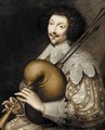 Portrait of a musician - Anglo-Dutch School