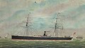 The auxiliary steamer Sesostris off the South Stack Lighthouse, Anglesey - Anglo-Chinese School
