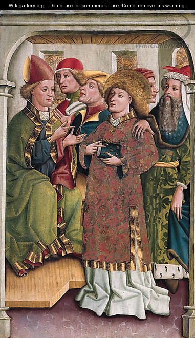 Saint Stephen in Dispute with the High Court - a wing of an altarpiece - Anonymous Artist