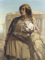 A Shepherd Boy standing before the Parthenon - Anna Maria Elisabeth Jerichau-Baumann