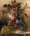 A field bouqet with hydrangea, fuchsia and other flowers - Anna Peters