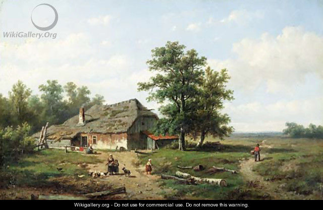 A country cottage - Anthonie Jacobus van Wyngaerdt