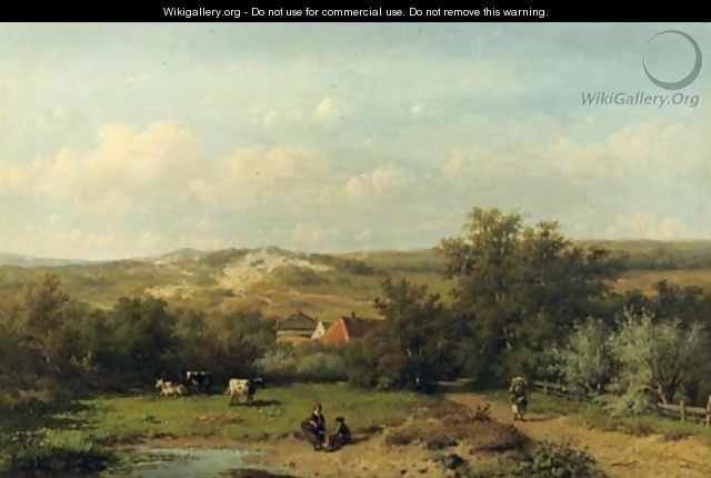 An extensive summer landscape - Anthonie Jacobus van Wyngaerdt