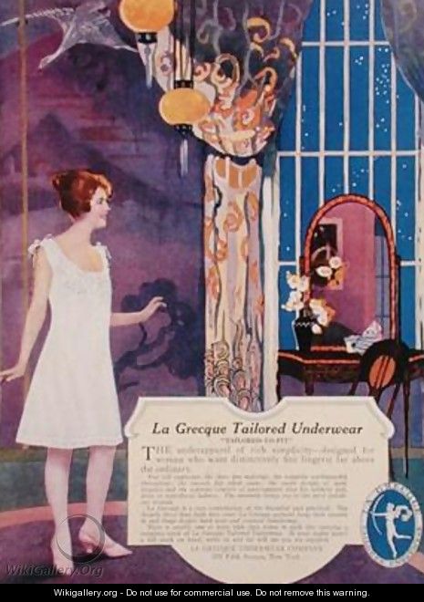Advertisement for La Grecque tailored underwear - O. Carter