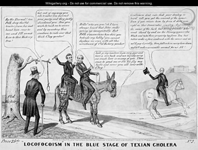 Locofocoism in the Blue Stage of Texian cholera - Edward Williams Clay (after)