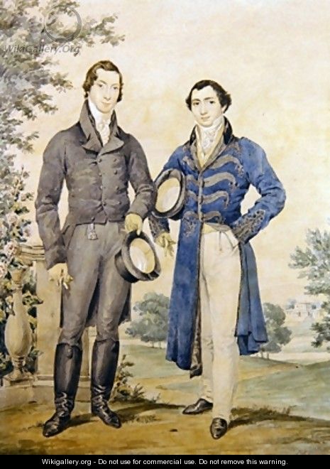Portrait of two gentlemen - James Warren Childe