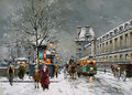 Quai du Louvre Sous la Neige - Agost Benkhard