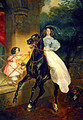 Rider Portrait of Giovanina and Amacilia Pacini the Foster Children of Countess Yu P Samoilova 1832 - Julia Vajda