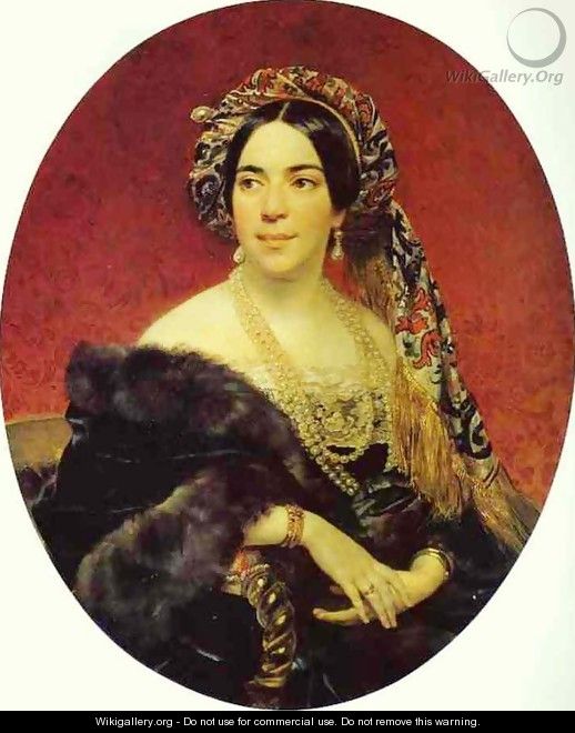 Portrait of Princess Z A Volkonskaya 1842 - Julia Vajda