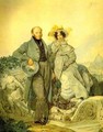 Portrait of G N and V A Olenin 1827 - Julia Vajda
