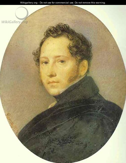 Portrait of the Artist Sylvester Shchedrin - Jules Elie Delauney