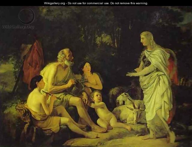 Erminia and the Shepherds - Jules Elie Delauney