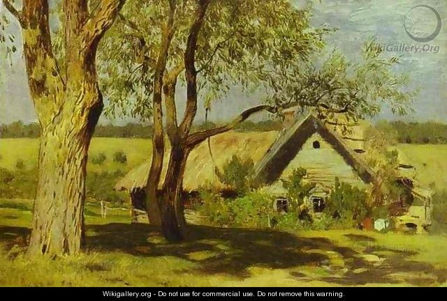 House with Broom Trees Study 1885 - Isaak Ilyich Levitan