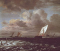Vessels in a choppy sea - Jacob Van Ruisdael