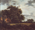 Cottage under trees near a grainfield - Jacob Van Ruisdael