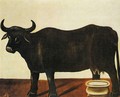 Black Buffulo on a White Background - Niko Pirosmanashvili