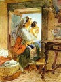 Italian Woman with a Child by a Window 1831 - Julia Vajda