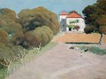 Landscape The House with the Red Roof 1924 - Felix Edouard Vallotton
