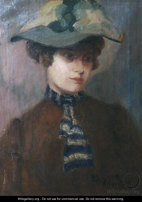 Woman with Hat 1907 - Kunffy Lajos