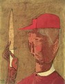 Portrait of a Man with a Knife (Murderer) 1959 - Aurel Emod