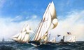 Rounding the Mark, NYCC Regatta 1886 - Antonio Jacobsen