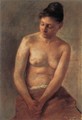 Sitting Nude - Lajos Deak-Ebner