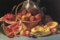 Still Life with Melons, Peaches and Grapes Date unknown - John Francis