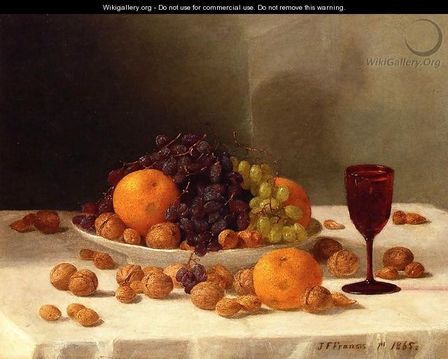 Still Life with Fruit and Nuts 1865 - John Francis