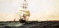 The American Leaving New York Harbor 1884 - Antonio Jacobsen