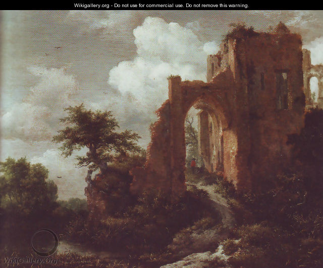 A ruined entrance gate of brederode castle - Jacob Van Ruisdael