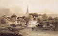 Village Street and Church Spire - Thomas Girtin