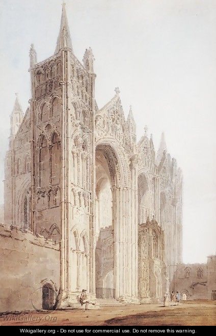The West Front of Peterborough Cathedral 2 - Thomas Girtin