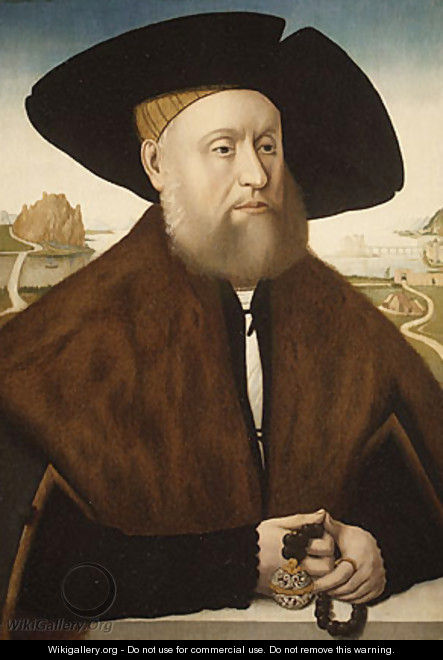 Portrait of a Member of the vom Rhein Family late 1520s - Conrad Faber von Creuznach