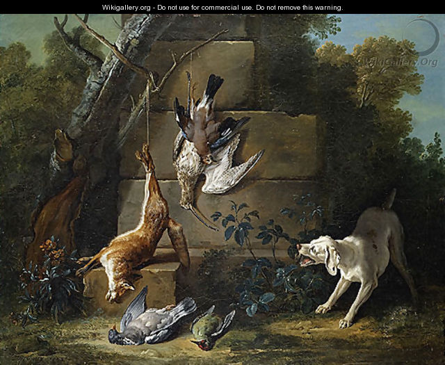 Dog Guarding Dead Game 1753 - Jean-Baptiste Oudry