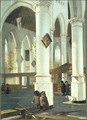 Interior of the Old Church in Delft 1650 - Emanuel de Witte