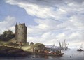 River Estuary with Watchtower - Salomon van Ruysdael