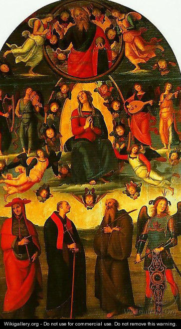 The Assumption of the Virgin with Saints - Pietro Vannucci Perugino