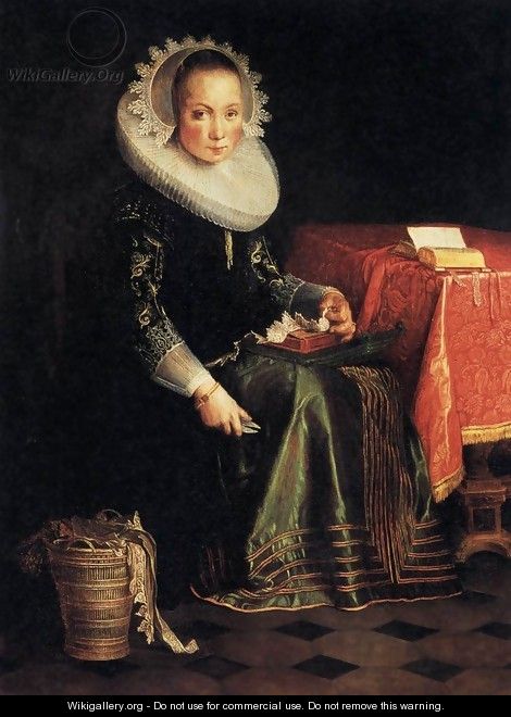 Portrait of Eva Wtewael 1628 - Joachim Wtewael