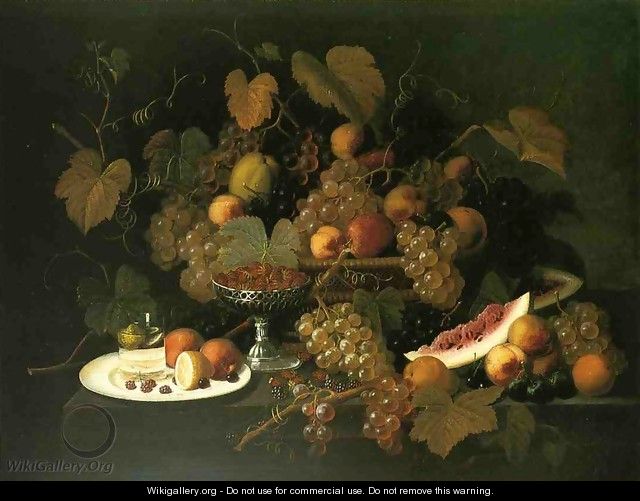Still Life with Fruit 1852 - Severin Roesen